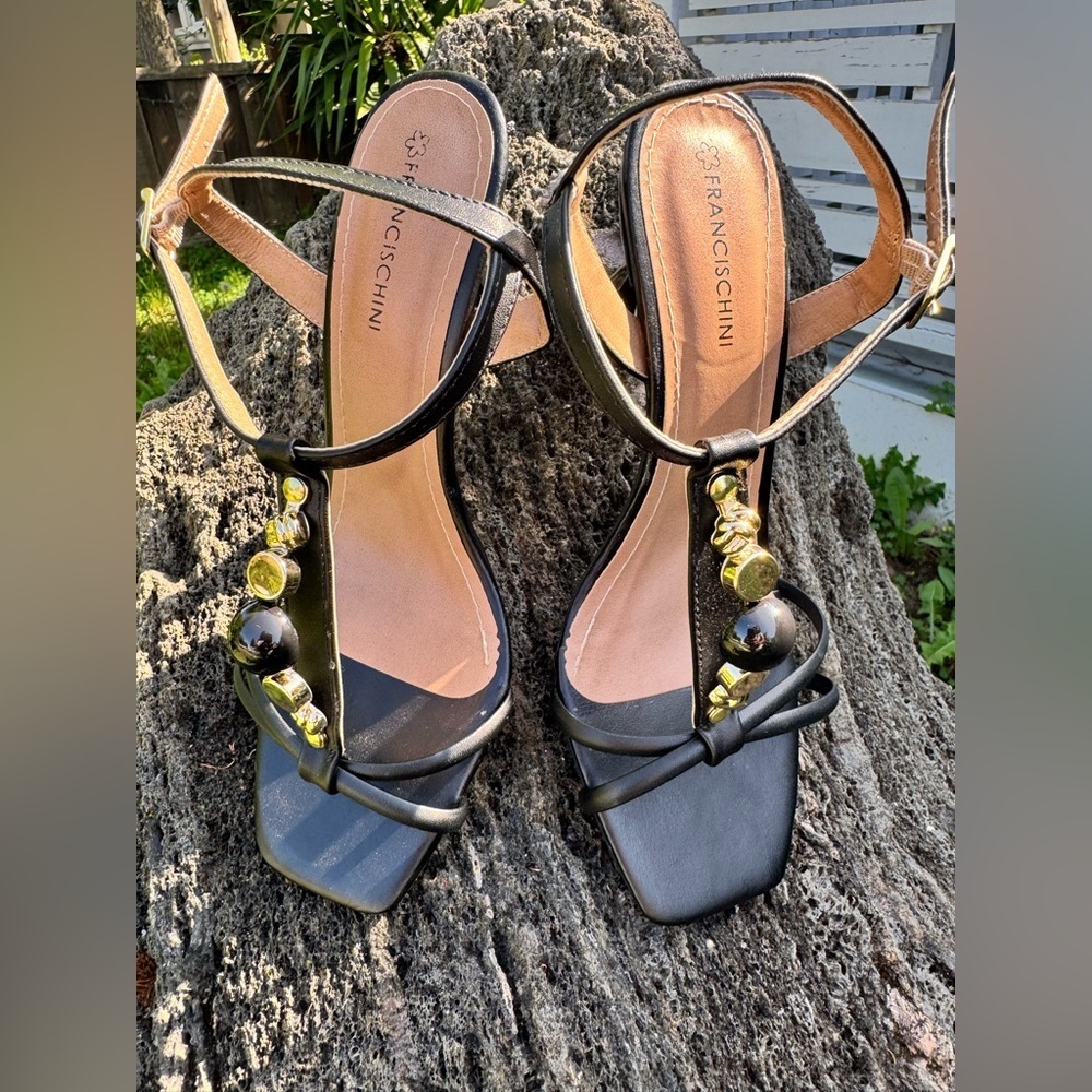 Francischini Black Heels, Size 38 - Picture 4 of 14